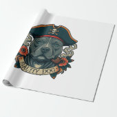 Zoute Hond Pitbull Cadeaupapier (Uitgerold)
