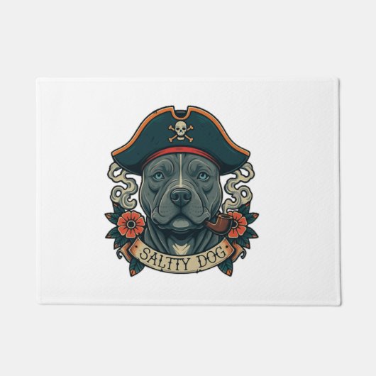 Zoute Hond Pitbull Deurmat (Voorkant)