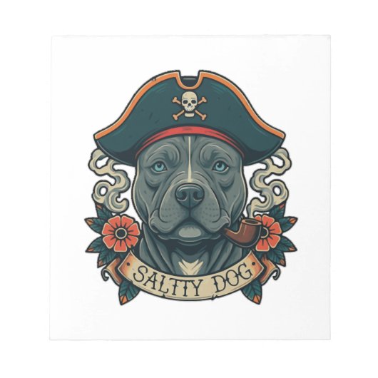 Zoute Hond Pitbull Notitieblok (Voorkant)