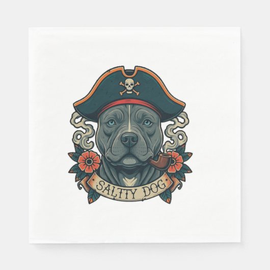 Zoute Hond Pitbull Servet (Voorkant)
