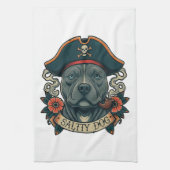 Zoute Hond Pitbull Theedoek (Verticaal)