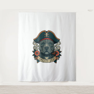 Zoute hond Pitbull Wandkleed
