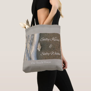 Zoute Kussen & Zoute Wensen Strandhuis aan de kust Tote Bag