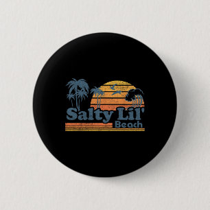 Zoute Lil Strand Grappige Zomer Vakantie Vintage S Ronde Button 5,7 Cm