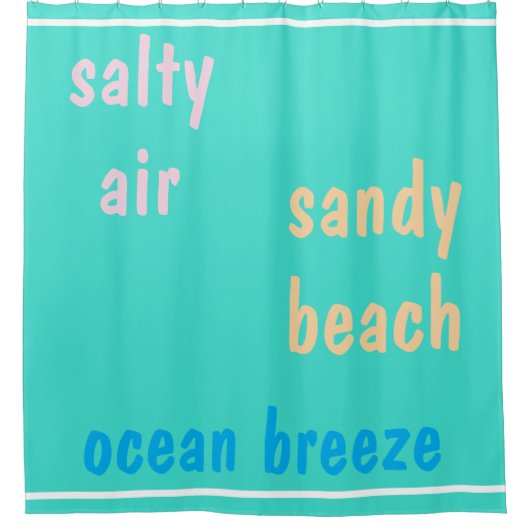 Zoute lucht in de zomer douchegordijn (Voorkant)
