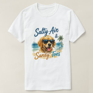Zoute Lucht Zandige Tenen Golden Tee T-shirt