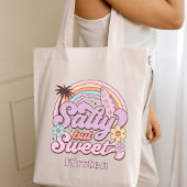 Zoute maar zoete gepersonaliseerde chique retro zo tote bag