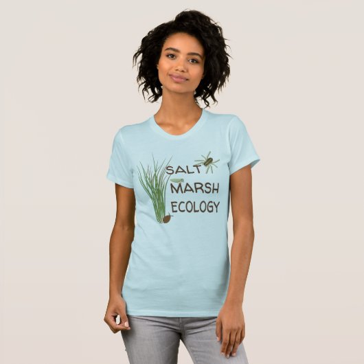 Zoute Marsh Ecology T-Shirt - Blue (Voorkant volledig)
