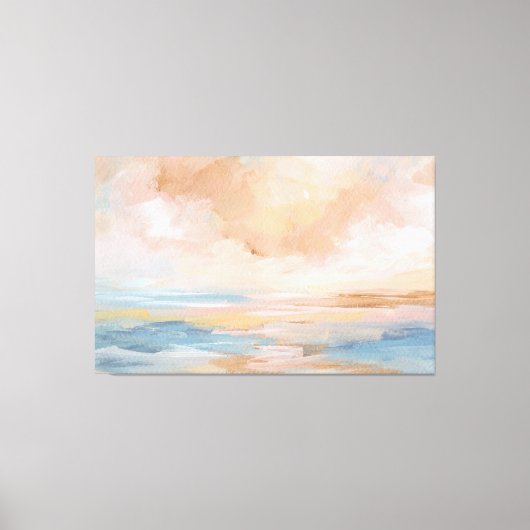 Zoute omhelzing - Abstract zeegezicht Canvas Afdruk (Voorkant)