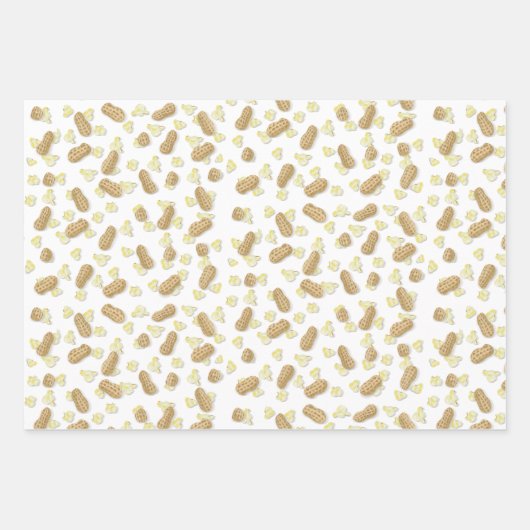 Zoute Popcorn en Peanuts Gift Wrap voelen Inpakpapier Vel (Voorkant 2)