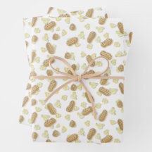 Zoute Popcorn en Peanuts Gift Wrap voelen