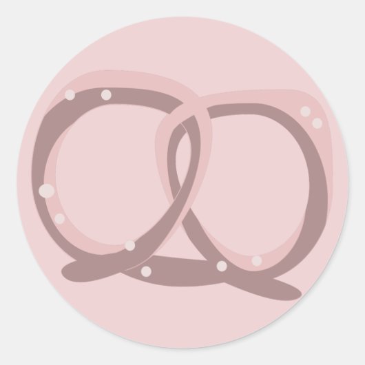 Zoute pretzel Twist Birthday Party Ronde Sticker (Voorkant)