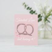 Zoute Pretzel Twist Liefde Briefkaart (Staand voorkant)