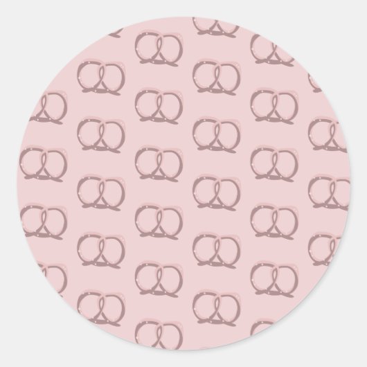 Zoute pretzel Twist Pattern Party Ronde Sticker (Voorkant)