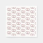 Zoute pretzel Twist Pattern Party Servet (Voorkant)