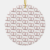 Zoute pretzel Twist Pattern Pink Keramisch Ornament (Voorkant)