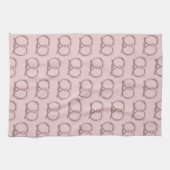 Zoute pretzel Twist Pattern Pink Kitchen Towel Theedoek (Horizontaal)