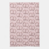 Zoute pretzel Twist Pattern Pink Kitchen Towel Theedoek (Verticaal)