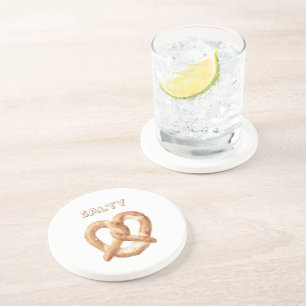 Zoute Pretzel Zandsteen Onderzetter