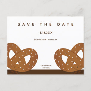 Zoute Pretzels Illustratie De datum opslaan Aankondigingskaart