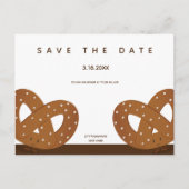 Zoute Pretzels Illustratie De datum opslaan Aankondigingskaart (Voorkant)