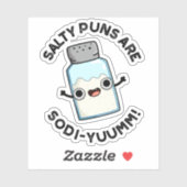 Zoute puns zijn sodi-yummm grappige natrium woords sticker (Vel)