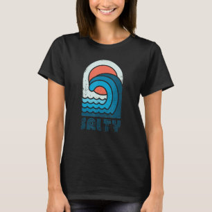 Zoute Retro 70s Zee Waves Surfer T-shirt