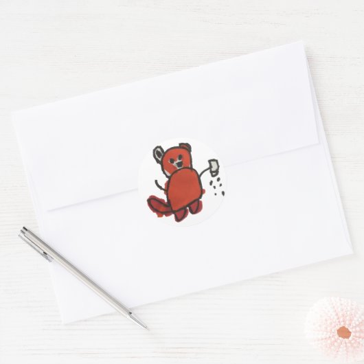Zoute rode Panda Sticker (Envelop)