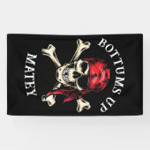 Zoute Schedelbotten Op Zijn Kop! Spandoek (Horizontaal)