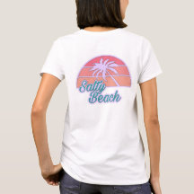 Zoute strandpalmboom zonsondergang