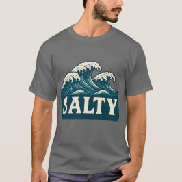 Zoute Turquoise Blauwe Surf Strandgolven | Kustlev T-shirt