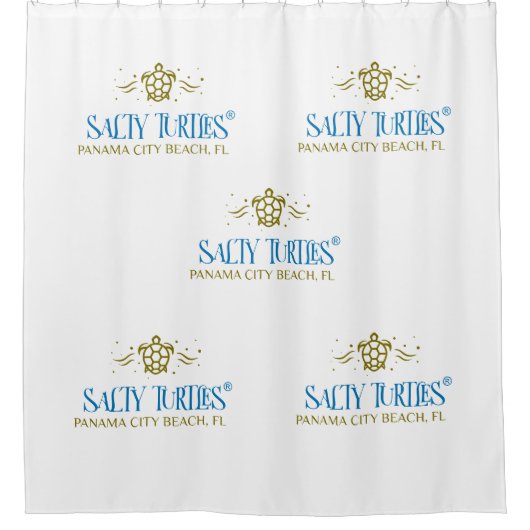 Zoute Turtles® douchegordijn (Voorkant)