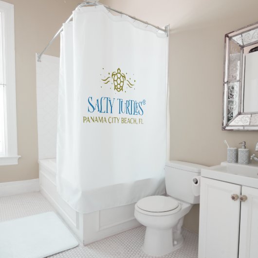 Zoute Turtles® douchegordijn (In situ)