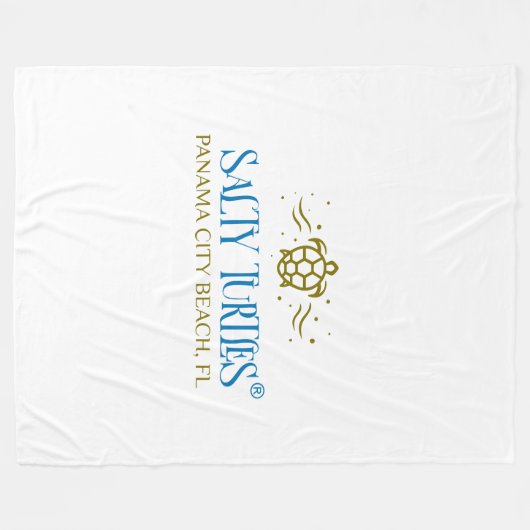 Zoute Turtles® fleece deken (Voorkant (Horizontaal))