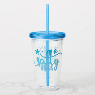 Zoute Vibes Geïsoleerde Strand Tumbler Acryl Drinkbeker
