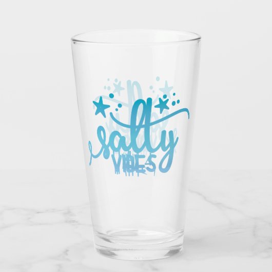 Zoute Vibes Ocean Beach Pint Glass Glas (Achterkant)