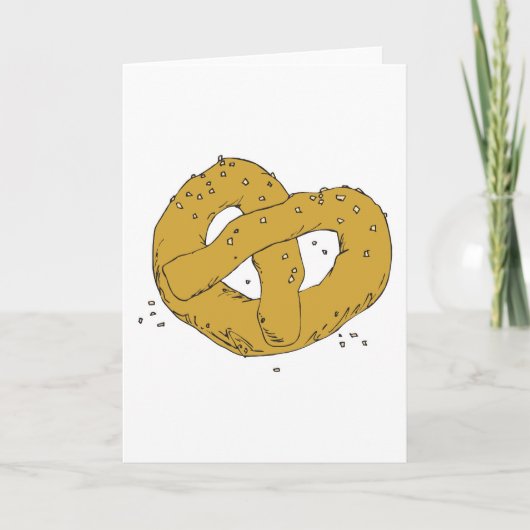 zoute warme zachte pretzel kaart (Voorkant)