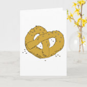 zoute warme zachte pretzel kaart (Gele Bloem)