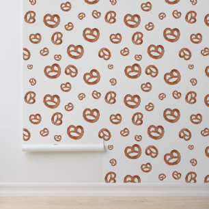 Zoute zachte Waterverf Pretzelpatroon Behang