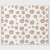 Zoute zachte Waterverf Pretzelpatroon Cadeaupapier (Vlak)