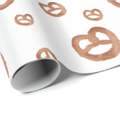 Zoute zachte Waterverf Pretzelpatroon Cadeaupapier (Rol Hoek)