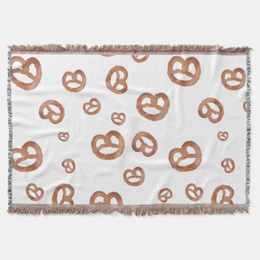 Zoute zachte Waterverf Pretzelpatroon Deken (Voorkant)