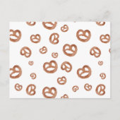 Zoute zachte Waterverf Pretzelpatroon Feestdagenkaart (Voorkant)