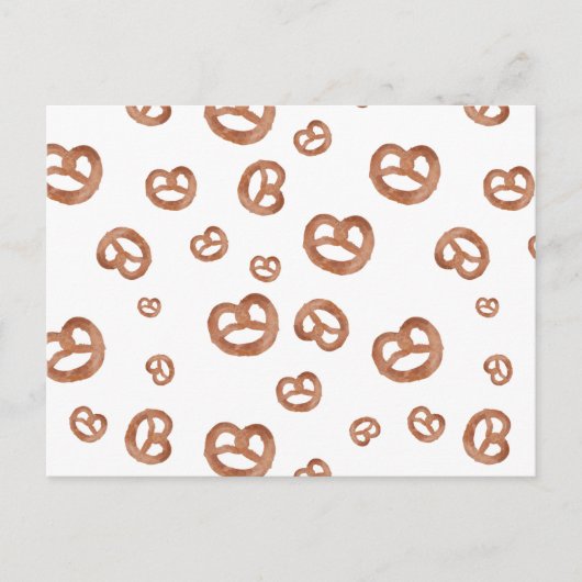 Zoute zachte Waterverf Pretzelpatroon Feestdagenkaart (Voorkant)