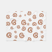 Zoute zachte Waterverf Pretzelpatroon Fleece Deken (Voorkant (Horizontaal))