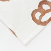 Zoute zachte Waterverf Pretzelpatroon Fleece Deken (Hoek)