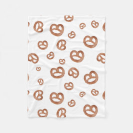 Zoute zachte Waterverf Pretzelpatroon Fleece Deken