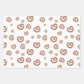 Zoute zachte Waterverf Pretzelpatroon Inpakpapier Vel (Voorkant 3)