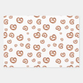 Zoute zachte Waterverf Pretzelpatroon Inpakpapier Vel (Voorkant)