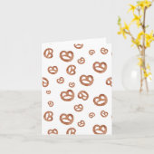 Zoute zachte Waterverf Pretzelpatroon Kaart (Gele Bloem)